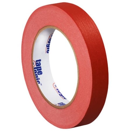 Tape Logic Masking Tape, 3/4x60 yd., Red, PK12, 3/4" W x 60 yds L, Red, 12 PK T93400312PKR